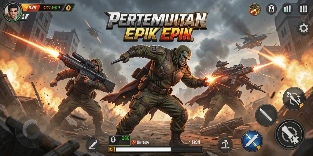 Tampilan gameplay menegangkan dari 34R yang penuh aksi.