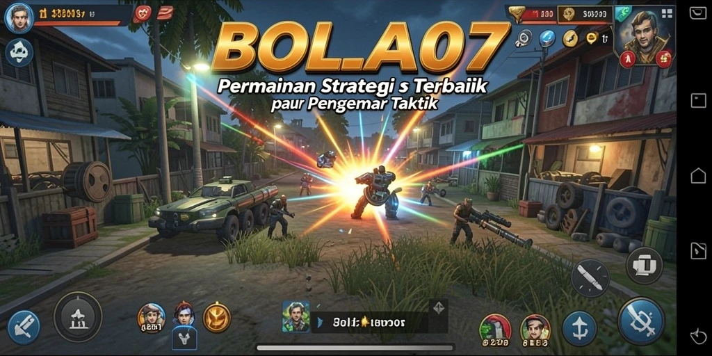 Screenshot gameplay BOLA07 menampilkan taktik cerdas dalam bertanding.