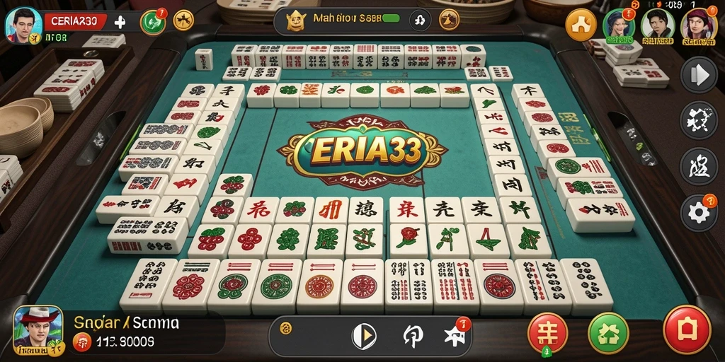 Screenshot gameplay CERIA33 menampilkan momen seru permainan Mahjong.