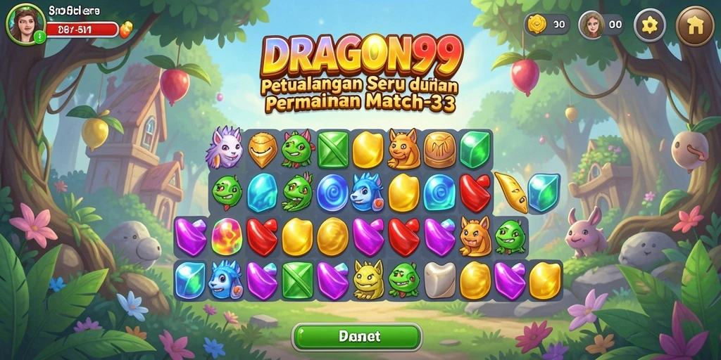 Tampilan gameplay seru dan berwarna dari DRAGON99.