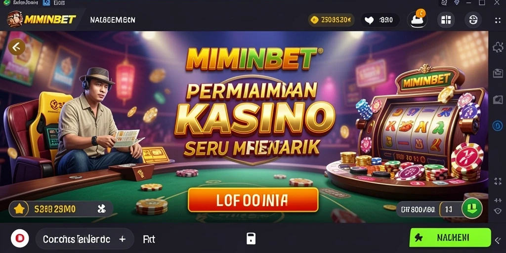 Screenshot gameplay MIMINBET menampilkan keseruan bermain Kasino.