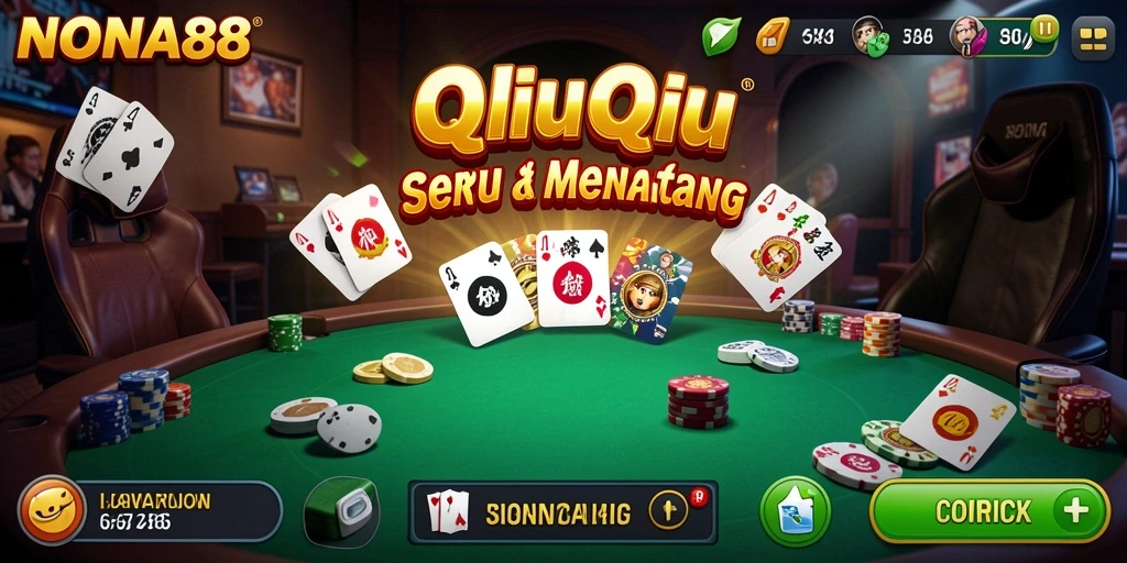 Tampilan gameplay NONA88 yang menampilkan suasana permainan QiuQiu.