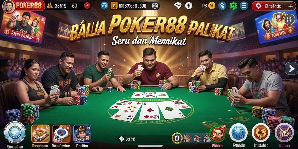Tampilan seru dari gameplay POKER88 dengan balapan yang mendebarkan.