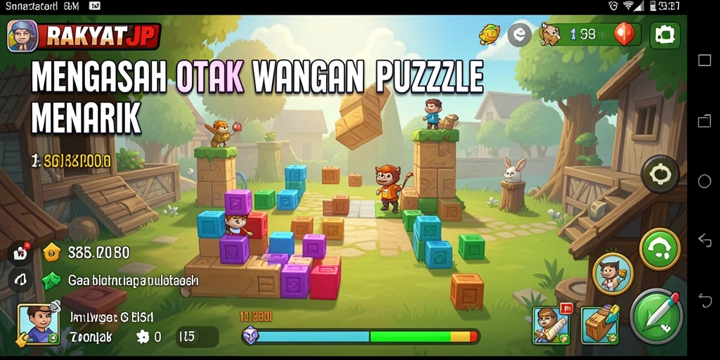 Screenshot RAKYATJP menunjukkan gameplay Puzzle yang seru.